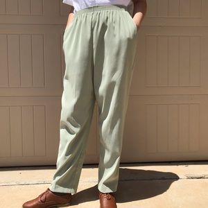 Mint green vintage trousers